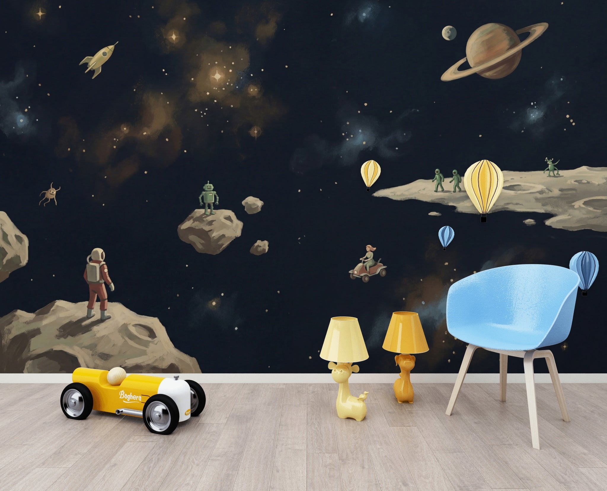 Space Wallpaper Stars Planets Wall Mural