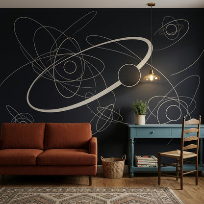 Mid Century Modern Wallpaper Minimalist Abstract Wall Mural