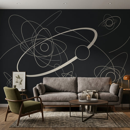 Mid Century Modern Wallpaper Minimalist Abstract Wall Mural