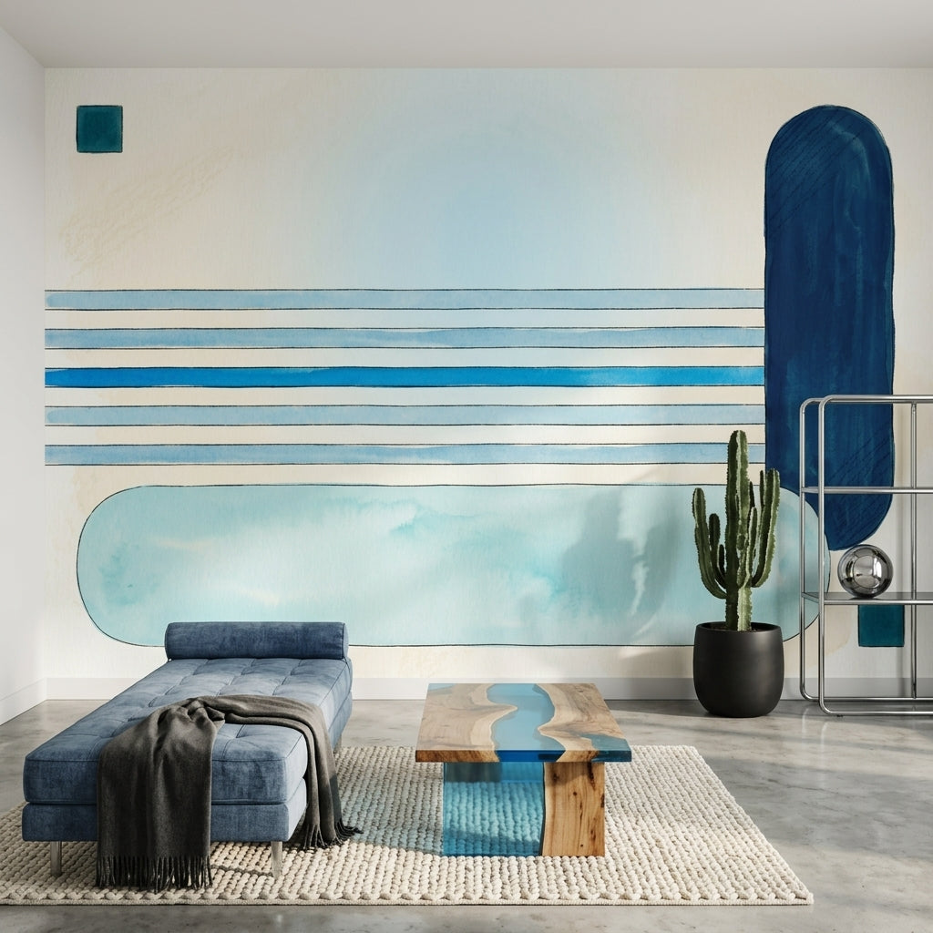 Watercolor Texture Wallpaper Minimal Removable Abstract Wall Decor