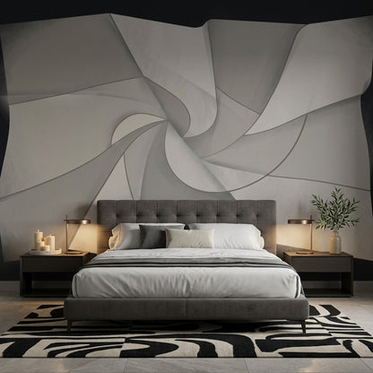 Abstract Wallpaper Geometric Spiral Wall Mural