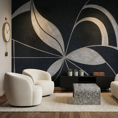 Abstract Wallpaper Geometric Removable Botanical Wall Decor
