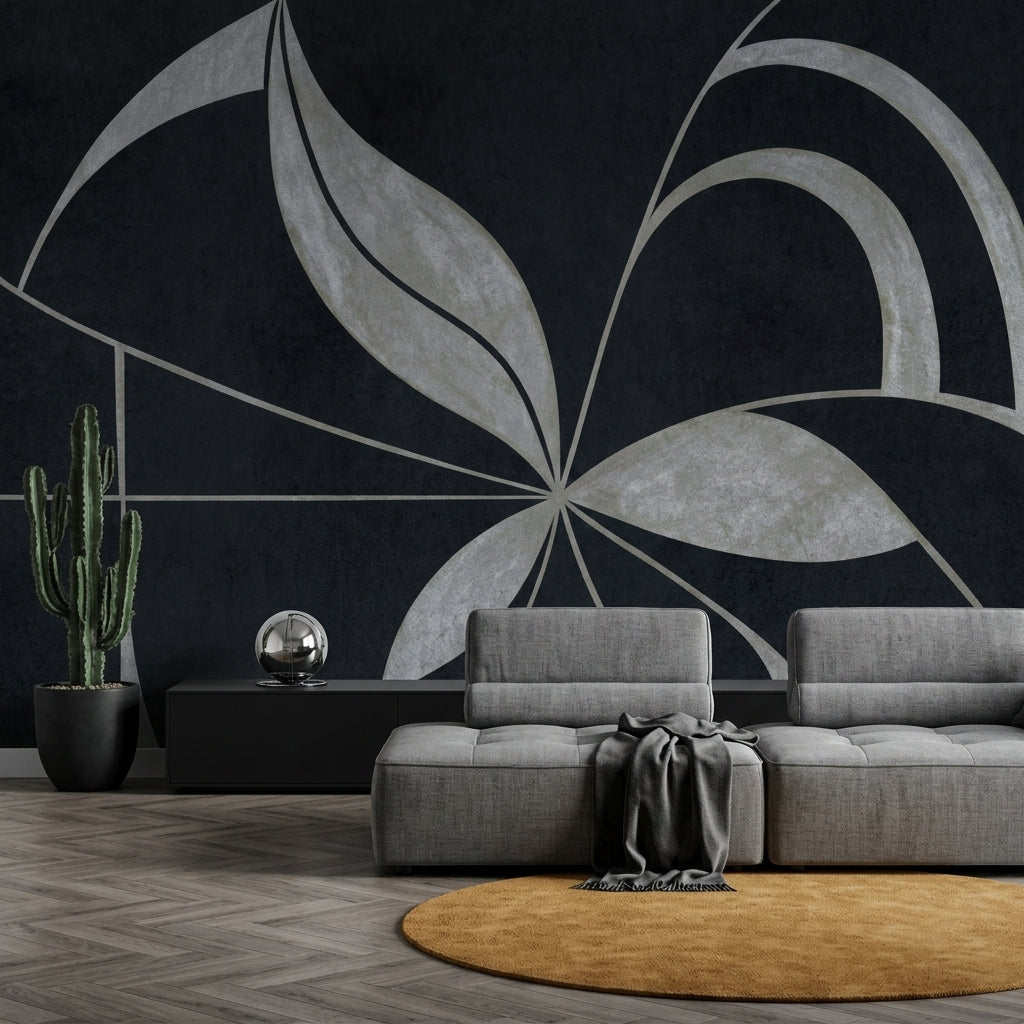 Abstract Wallpaper Geometric Removable Botanical Wall Decor