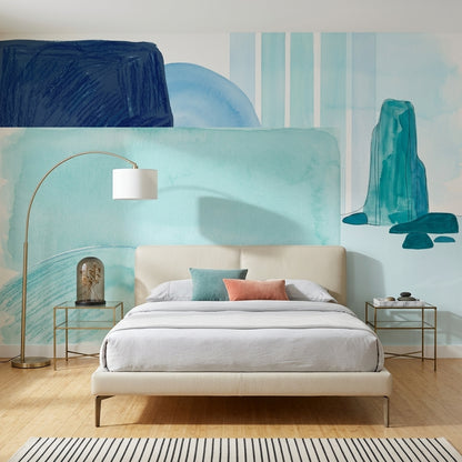 White Background Wallpaper Minimal Removable Abstract Wall Decor
