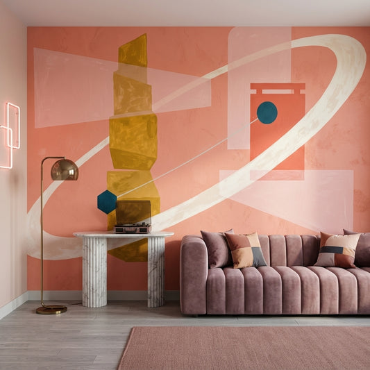 Mid Century Modern Wallpaper Totem Wall Mural