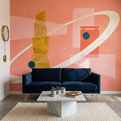 Mid Century Modern Wallpaper Totem Wall Mural