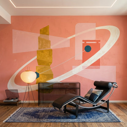 Mid Century Modern Wallpaper Totem Wall Mural