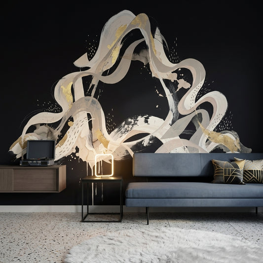 Background White Wallpaper Abstract Removable Modern Wall Decor