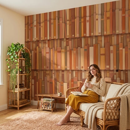 Muted Green Wallpaper Terracotta Vintage Wall Mural