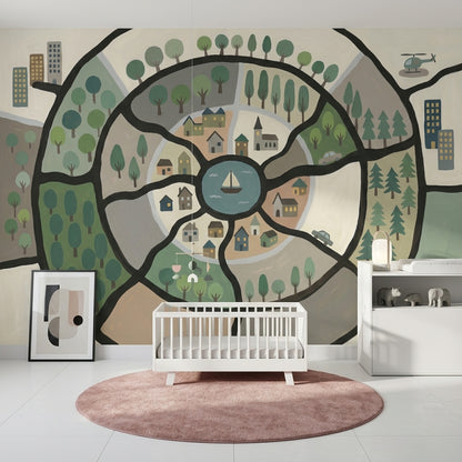 Muted Green Wallpaper Sage Green Modern Removable Wall Decor