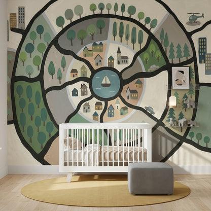Muted Green Wallpaper Sage Green Modern Removable Wall Decor