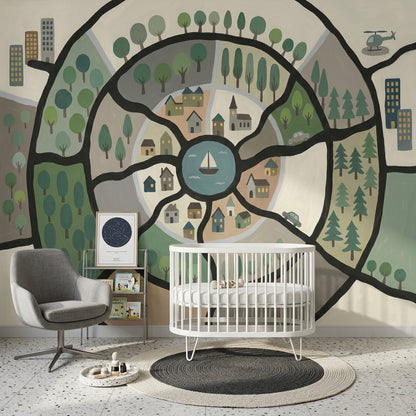 Muted Green Wallpaper Sage Green Modern Removable Wall Decor