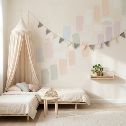 White Background Wallpaper Neutral Backdrop Removable Minimalist Wall Decor