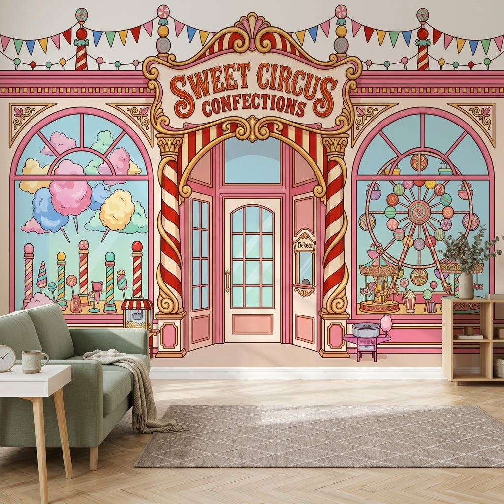 Walls Wallpaper Carnival Candy Wall Mural