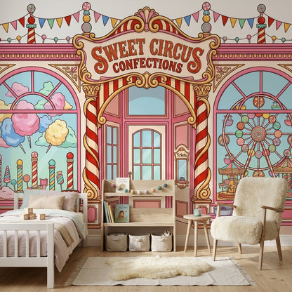 Walls Wallpaper Carnival Candy Wall Mural