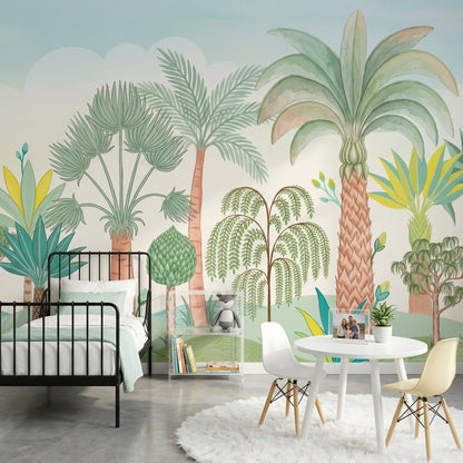 Tropical Wallpaper Palm Trees Botanical Removable Wall Decor