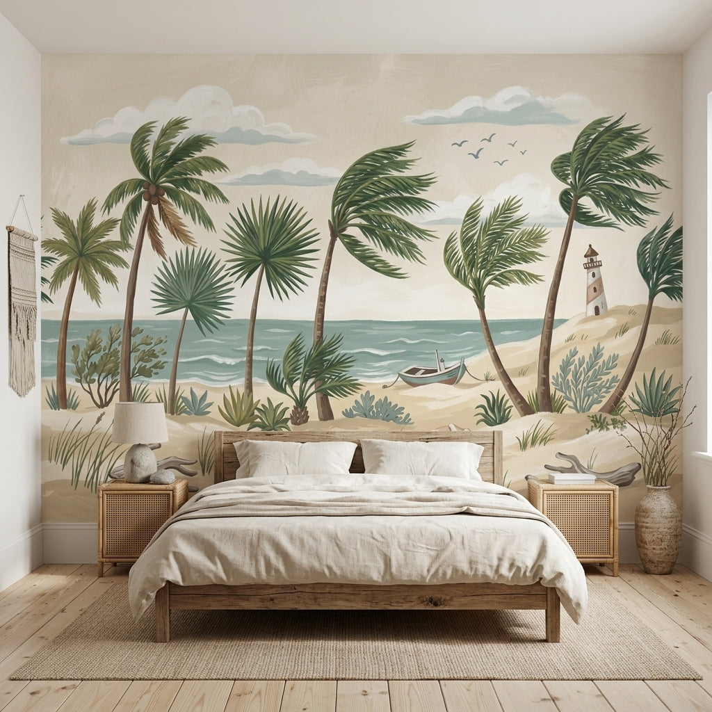 Tropical Beach Wallpaper Coastal Tropical Wall Mural