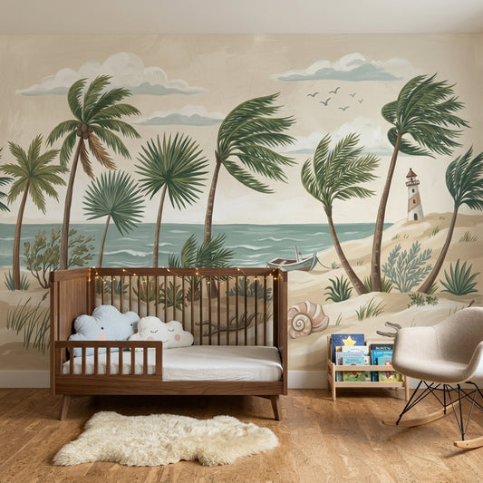 Tropical Beach Wallpaper Coastal Tropical Wall Mural