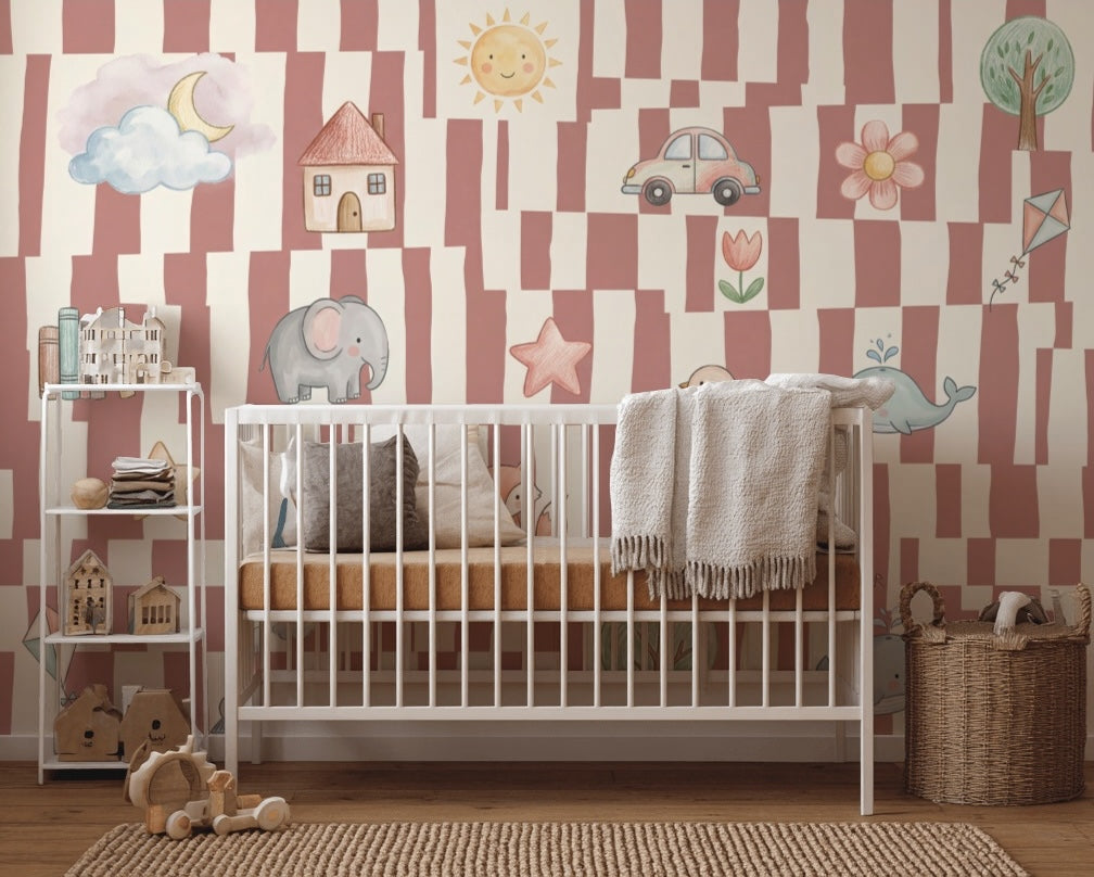 Kids Wallpaper Nursery Whimsical Removable Wall Decor