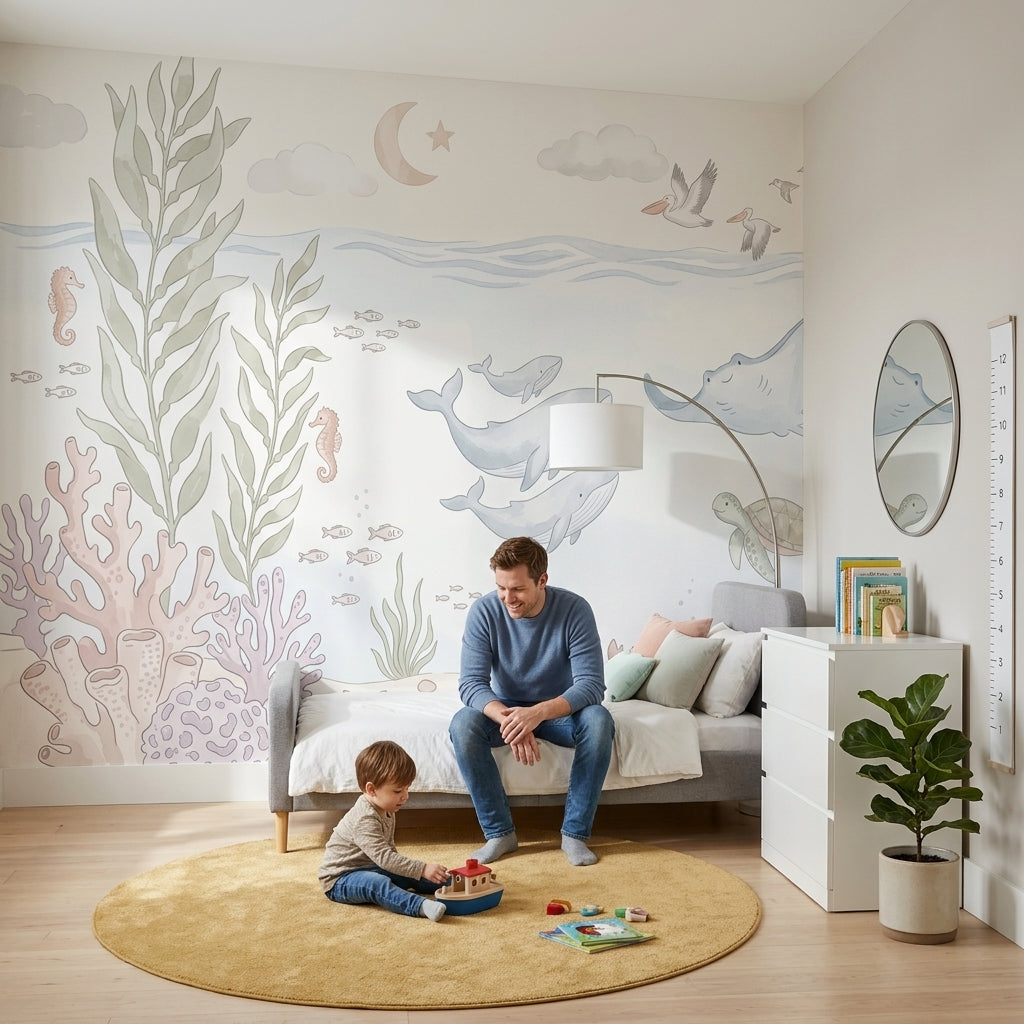 White Background Wallpaper Neutral Minimal Wall Mural