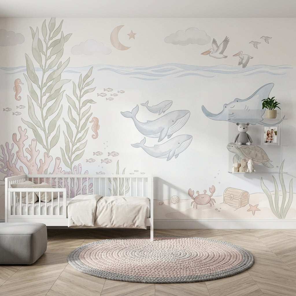 White Background Wallpaper Neutral Minimal Wall Mural
