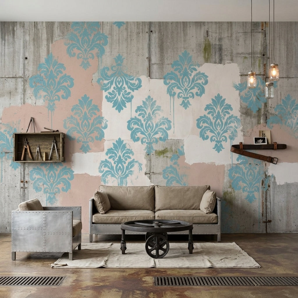 Concrete Texture Wallpaper Grunge Texture Removable Wall Decor