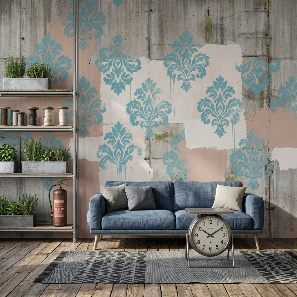 Concrete Texture Wallpaper Grunge Texture Removable Wall Decor