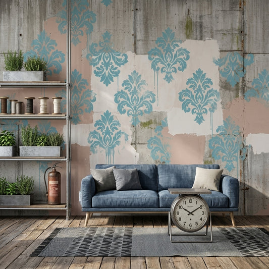 Concrete Texture Wallpaper Grunge Texture Removable Wall Decor