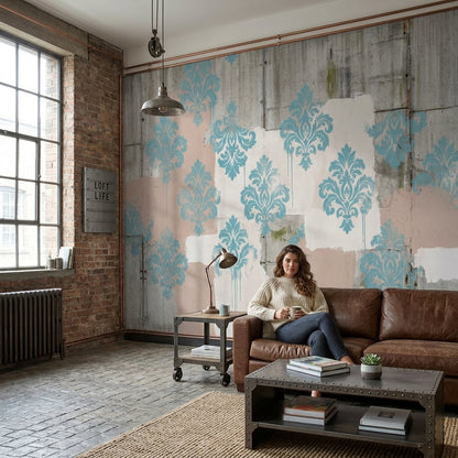 Concrete Texture Wallpaper Grunge Texture Removable Wall Decor