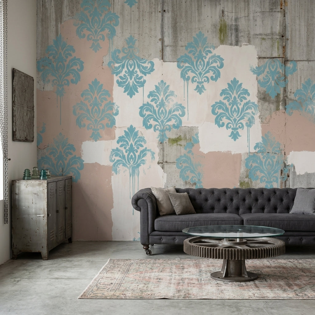 Concrete Texture Wallpaper Grunge Texture Removable Wall Decor