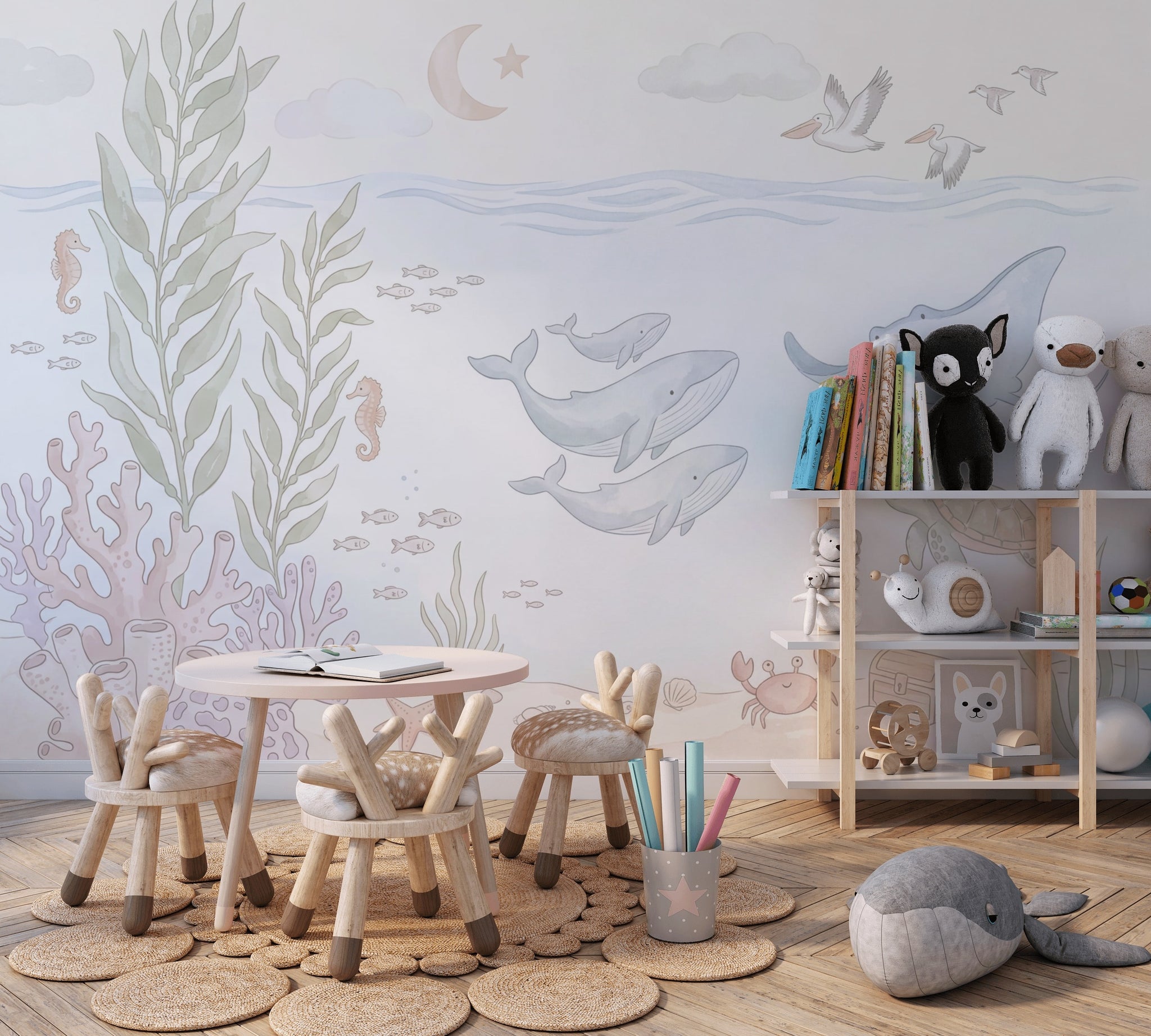 White Background Wallpaper Neutral Minimal Wall Mural