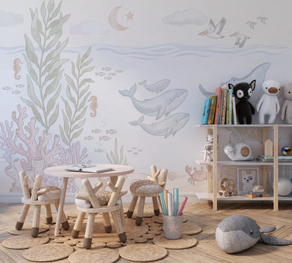 White Background Wallpaper Neutral Minimal Wall Mural