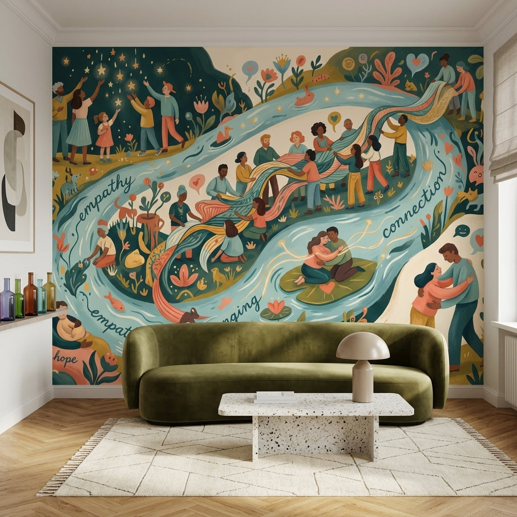 Community Wallpaper Empathy Removable Connection Wall Decor
