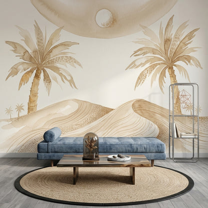 White Background Wallpaper Minimalist Tropical Removable Wall Decor