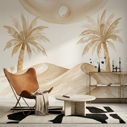 White Background Wallpaper Minimalist Tropical Removable Wall Decor