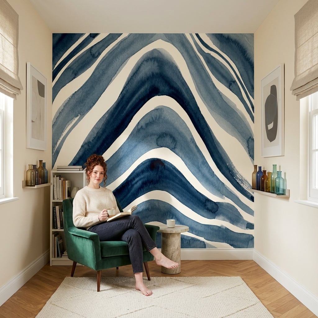 Bright Background Wallpaper Watercolor Abstract Removable Wall Decor