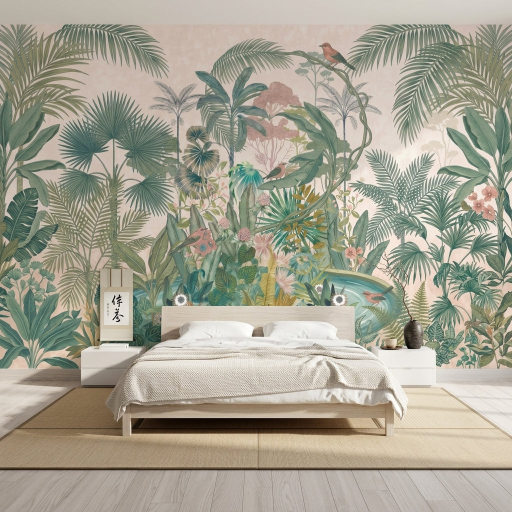 Tropical Wallpaper Botanical Jungle Removable Wall Decor
