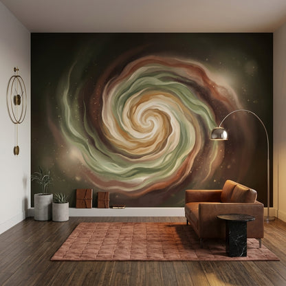 Dark Abstract Spiral Wallpaper Nebula Vortex Galaxy Swirl Removable Wall Decor
