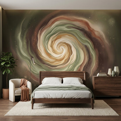 Dark Abstract Spiral Wallpaper Nebula Vortex Galaxy Swirl Removable Wall Decor