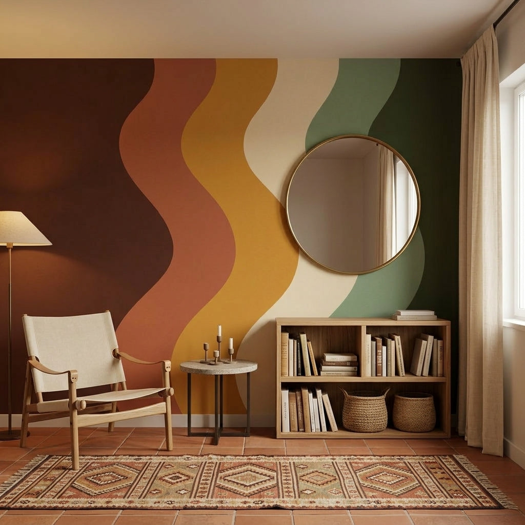 Mid Century Modern Wallpaper Retro Vintage Wall Mural