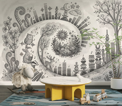 Totem Wallpaper Forest Removable Nursery Wall Decor