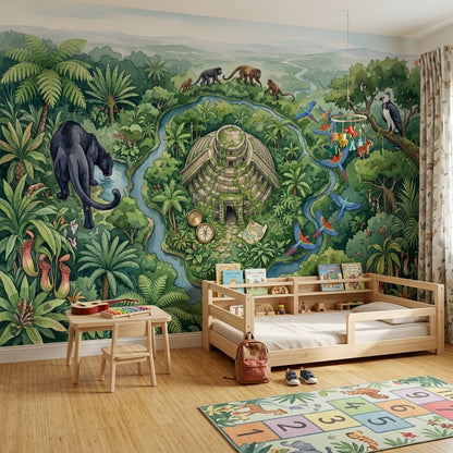 Shades Of Green Wallpaper Removable Wall Decor