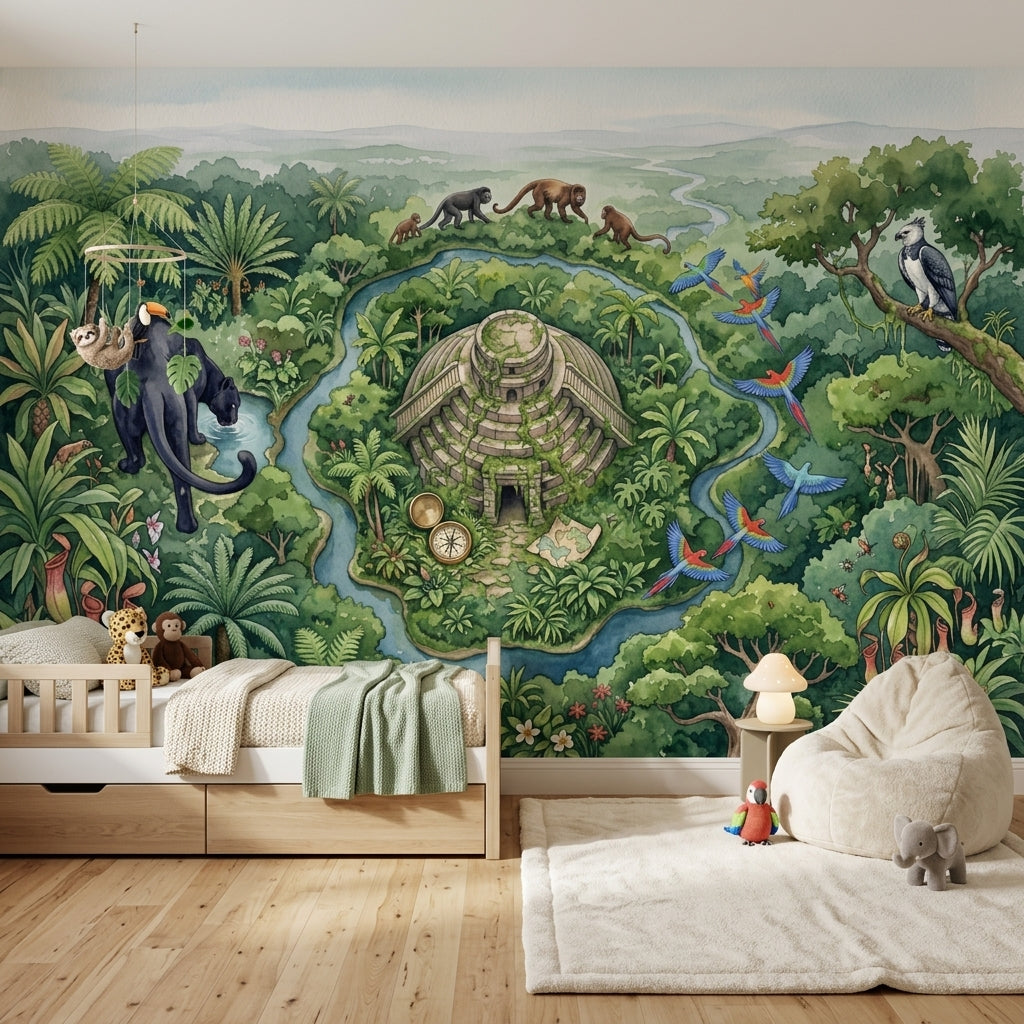 Shades Of Green Wallpaper Removable Wall Decor
