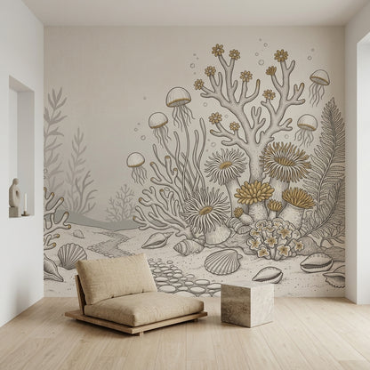 Underwater Wallpaper Coastal Coral Reef Removable Wall Decor