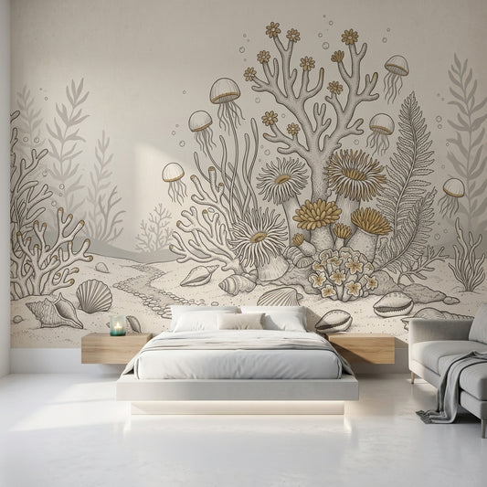 Underwater Wallpaper Coastal Coral Reef Removable Wall Decor