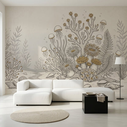 Underwater Wallpaper Coastal Coral Reef Removable Wall Decor