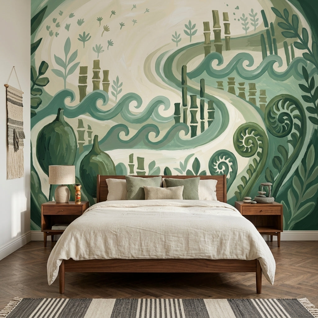 Totem Wallpaper Bamboo Fern Wall Mural