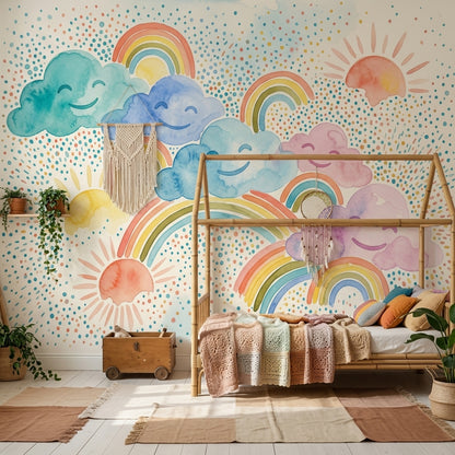 White Background Wallpaper Nursery Kids Wall Mural