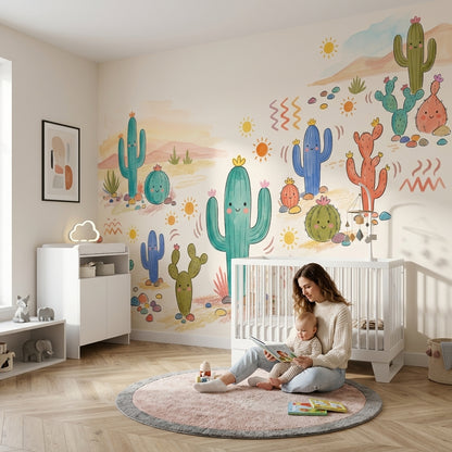 Desert Wallpaper Cactus Southwestern Removable Wall Decor