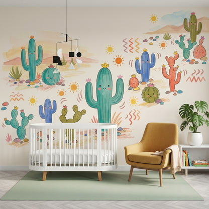 Desert Wallpaper Cactus Southwestern Removable Wall Decor
